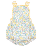 SR1491 pre-order baby girl clothes yellow floral  toddler girl summer bubble