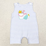 RTS girl summer matching clothes sailboat embroidery girl summer clothes-embroidery