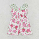 SR1565  baby girl clothes strawberry girl summer jumpsuit