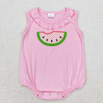 SR1649 baby girl clothes embroidery watermelon toddler girl  summer bubble