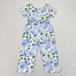 SR1846   baby girl clothes floral girl summer  jumpsuit