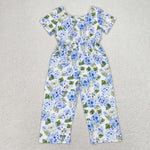 SR1846   baby girl clothes floral girl summer  jumpsuit