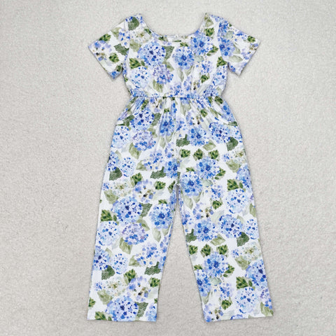 SR1846   baby girl clothes floral girl summer  jumpsuit