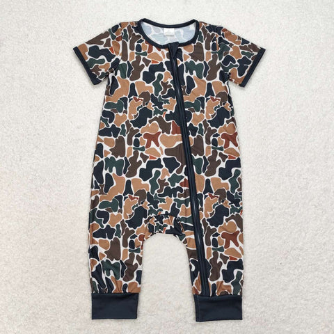 SR1899 baby boy clothes camouflage toddler boy summer romper