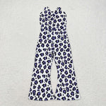 SR1932   baby girl clothes purple leopard print baby girl  jumpsuit