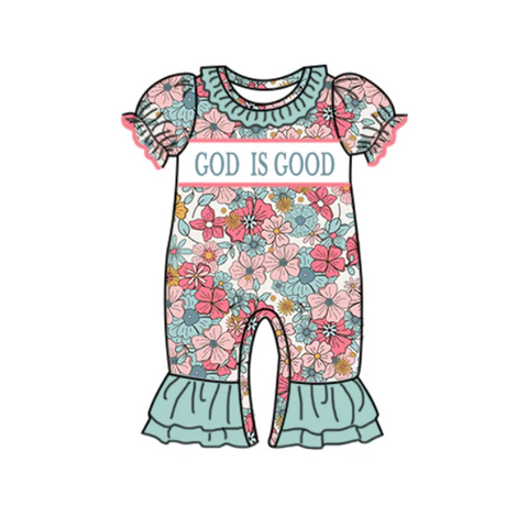 SR1938 pre-order baby girl clothes god is good girl summer romper-2024.7.23