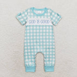 SR1939  baby boy clothes god is good boy summer romper