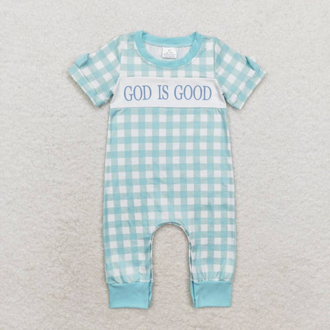 SR1939  baby boy clothes god is good boy summer romper