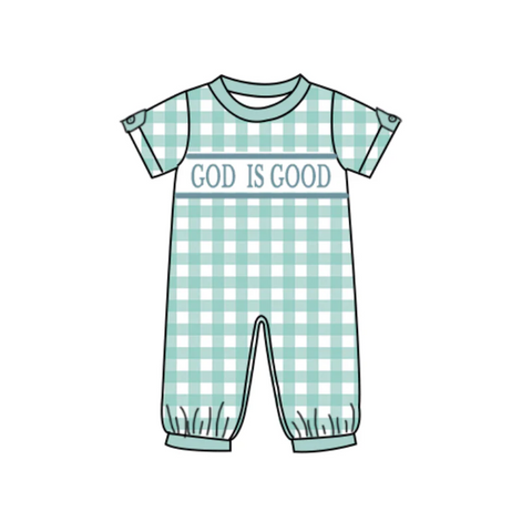 SR1939 pre-order baby boy clothes god is good boy summer romper-2024.7.23
