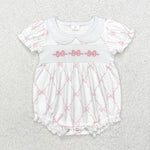 SR1967   baby girl clothes embroidery bows girl summer bubble