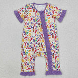 SR2019  baby girl clothes crayfish girl winter mardi gras romper