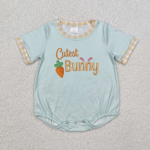 SR2198  baby boy clothes bunny  boy easter summer bubble