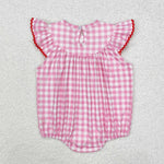 SR2214    baby girl clothes smocked embroidery hearts girl Valentine's Day bubble