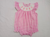 SR2215   pre-order baby girl clothes embroidery bunny girl easter bubble