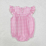 SR2215   baby girl clothes smocked embroidery bunny girl easter bubble