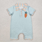 SR2226   baby boy clothes carrot boy easter summer romper