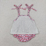 SR2279  baby girl clothes cherry girl summer romper