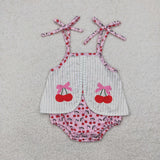 SR2279  baby girl clothes cherry girl summer romper