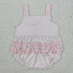 SR2280  baby girl clothes pink girl summer romper