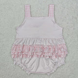 SR2280  baby girl clothes pink girl summer romper