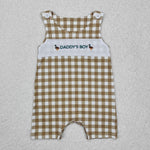 SR2303   baby boy clothes embroidery daddy’s boy summer romper