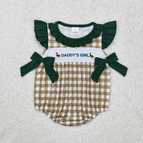 SR2304  baby girl clothes embroidery daddy’s girl summer bubble