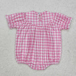 SR2325  baby girl clothes embroidery smocked bows toddler girl summer bubble