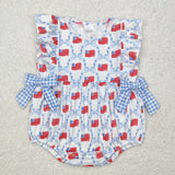 RTS kids matching clothing 4th of July flag kids summer matching clothes