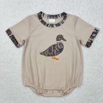 SR2392  baby boy clothes embroidery camo mallard boy summer bubble