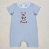 RTS kids summer matching clothes easter bunny embroidery girl summer clothes