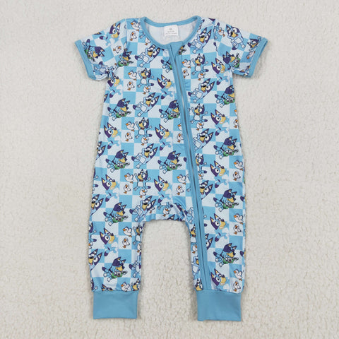 SR2454   baby boy clothes cartoon dog boy summer romper