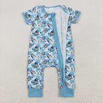 SR2454   baby boy clothes cartoon dog boy summer romper