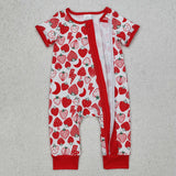 SR2500  baby girl clothes strawberry girl summer romper