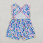 SR2521    baby girl clothes floral girls summer jumpsuit