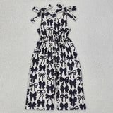 RTS girl summer clothes black bow girl summer matching clothing