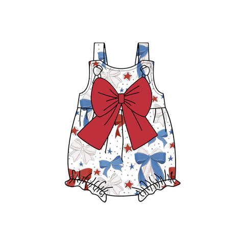 SR2621 pre-order baby girl clothes floral girl 4th of July Patriotic summer bubble-2025.1.28