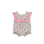 SR2649 pre-order baby girl clothes pink floral toddler girl summer bubble-2025.1.31