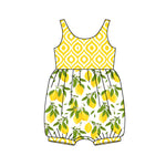 SR2676 pre-order baby girl clothes lemon toddler girl  summer romper-2025.2.7