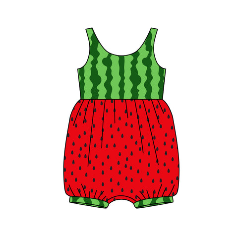 SR2677 pre-order baby girl clothes watermelon toddler girl  summer romper-2025.2.7