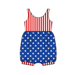 SR2682 pre-order baby girl clothes star toddler girl 4th of July Patriotic summer romper-2025.2.7