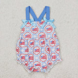 RTS girl summer matching clothes flag 4th of July girl summer clothes