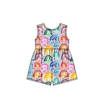 SR2696 pre-order baby girl clothes rainbow toddler girl summer romper-2025.2.10