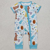 SR2713 baby boy clothes rabbit  toddler boy easter summer romper