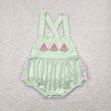 SR2764   baby girl clothes embroidery watermelon toddler girl  summer bubble