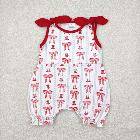 SR2765   baby girl clothes bows toddler girl 4th of July Patriotic summer bubble