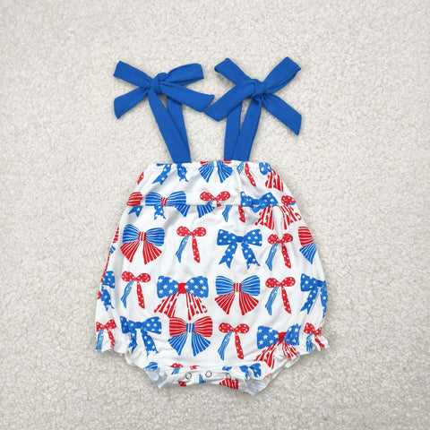 SR2902   baby girl clothes bows girl 4th of July Patriotic summer bubble