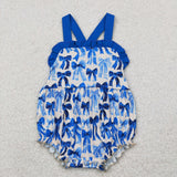 SR2919 baby girl clothes blue bows girl summer bubble