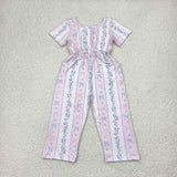 SR2941 baby girl clothes floral girls summer jumpsuit