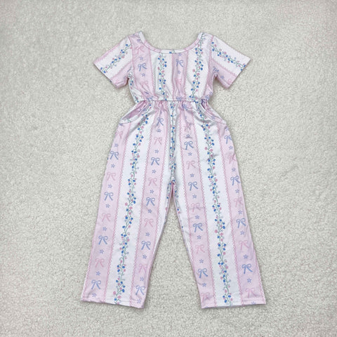 SR2941 baby girl clothes floral girls summer jumpsuit