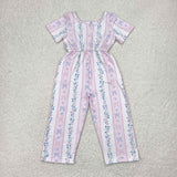 SR2941 baby girl clothes floral girls summer jumpsuit